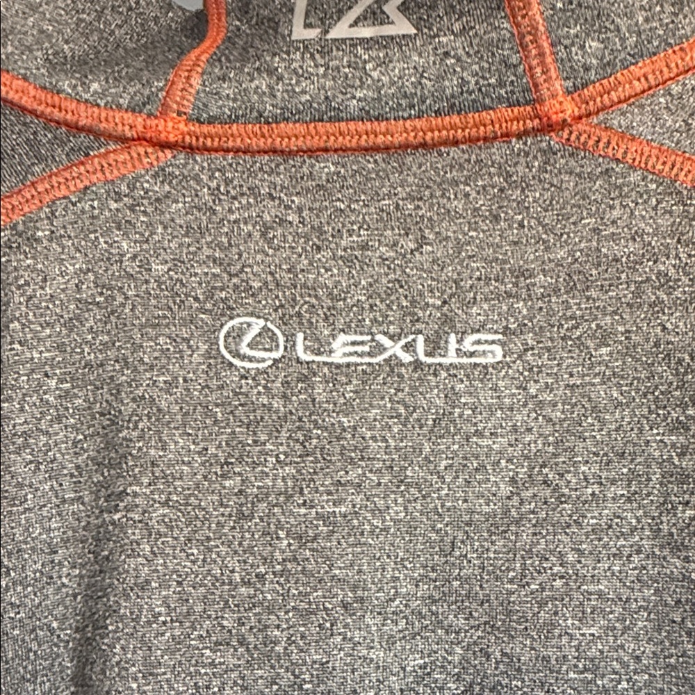 Men’s XXL Lexus Cutter & Buck Heather Gray Pullover with Orange Accents - Picture 3 of 3